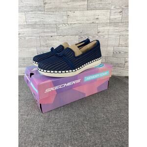 SKECHERS SEPULVEDA 2.0 Navy Knot Overlay Slip-On Comfort Sneakers Women 9W NEW